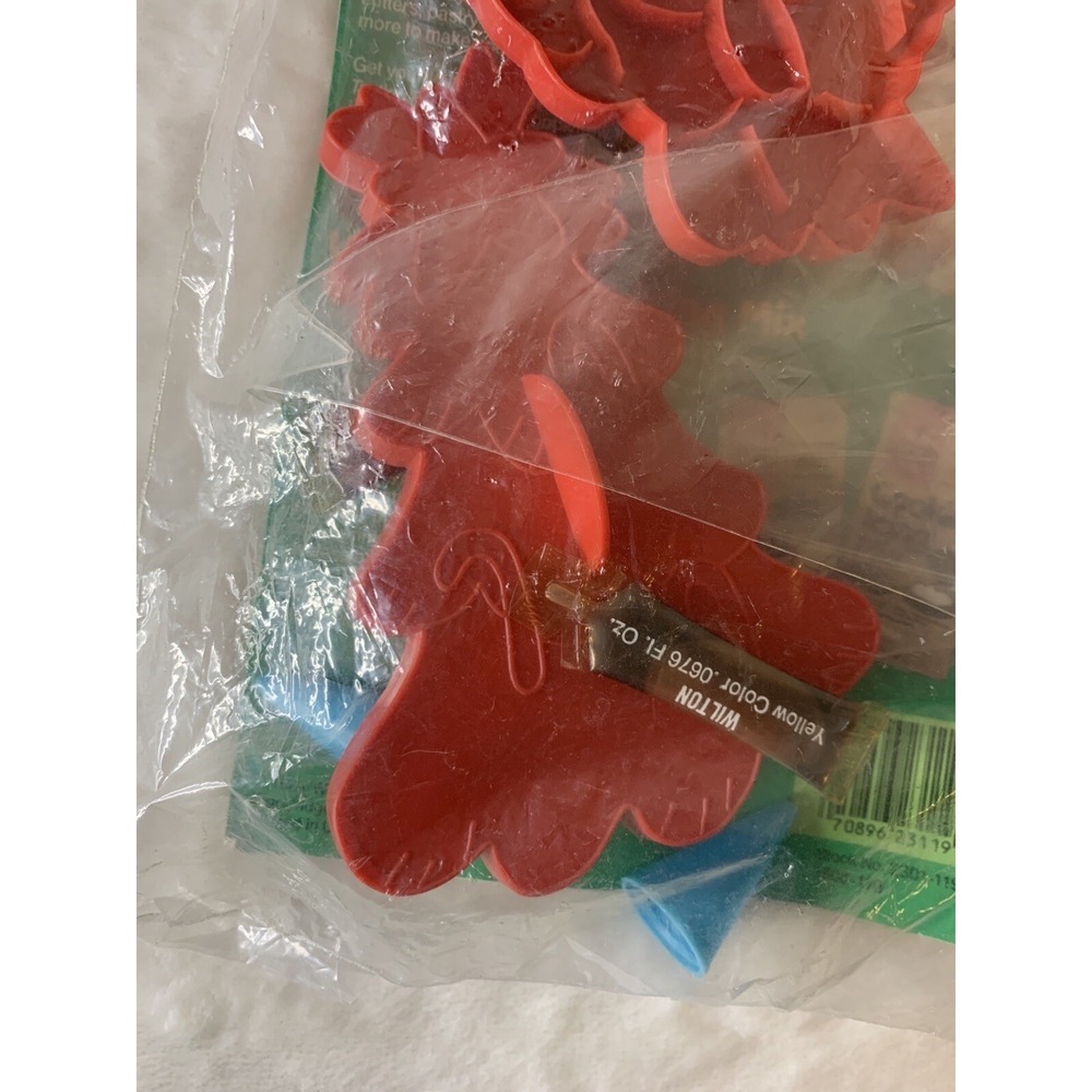 1984‎ Wilton Christmas Tree & Wreath Cookie Making Cutter Mold Treats Gifts NOS - Picture 10 of 12